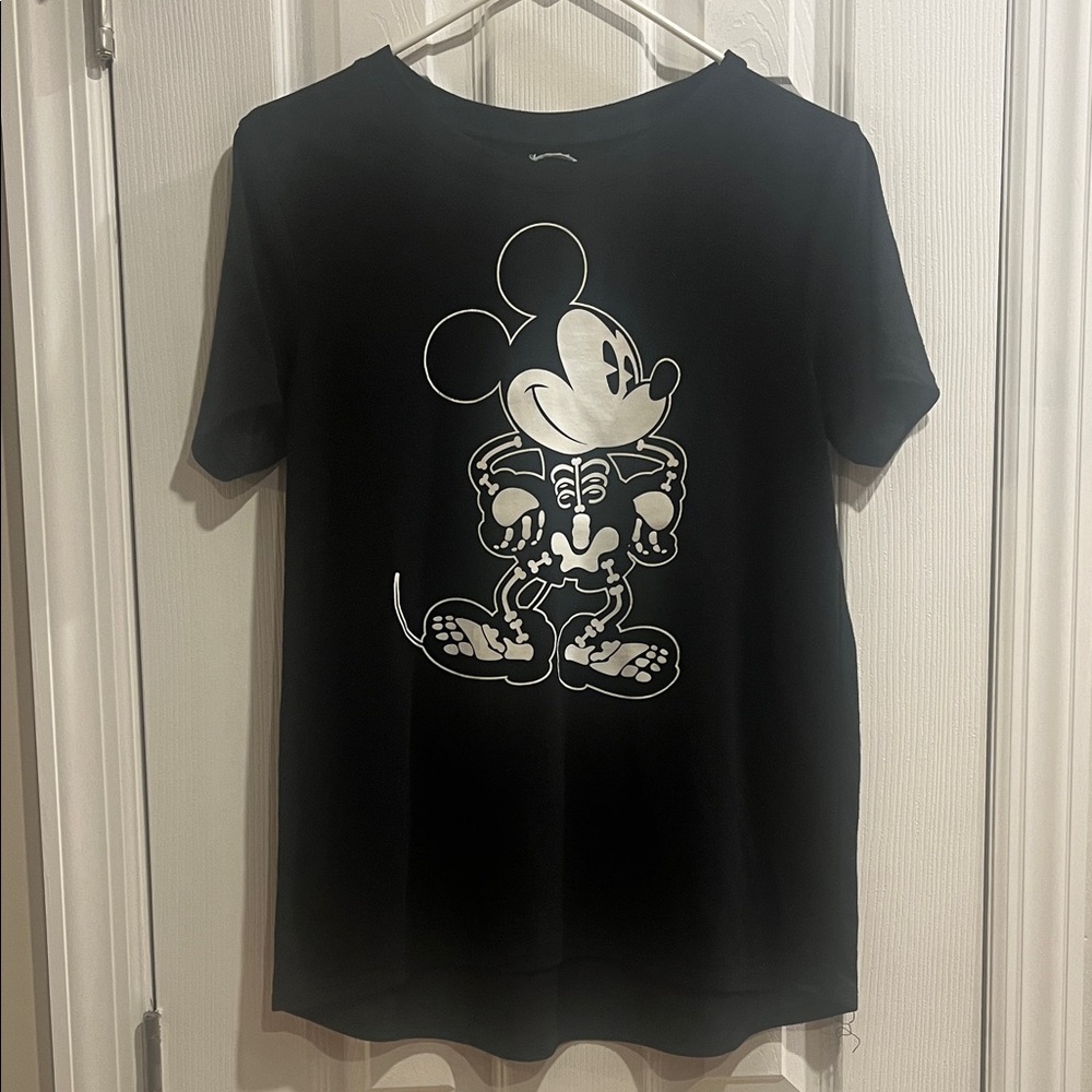 Disney Black Tee with White Logo Print